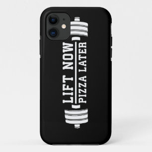 Funda Para iPhone 11 Levántate Ahora, Pizza Después, Barbell - Gracioso