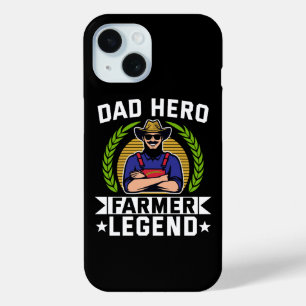 Funda Para iPhone 15 Leyenda del Agricultor Héroe Papá Día del Padre Ag
