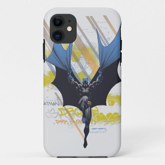 Funda De Case-Mate Para iPhone Leyendas urbanas de Batman - Grafiti oscuro de Kni (Reverso)