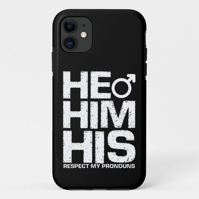 Funda De Case-Mate Para iPhone LGBTQ Él le rinde homenaje a mi género (Reverso)
