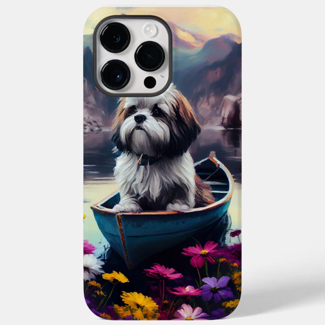 Funda De Case-Mate Para iPhone Lhasa Apso en un remo: Una aventura escénica (Reverso )