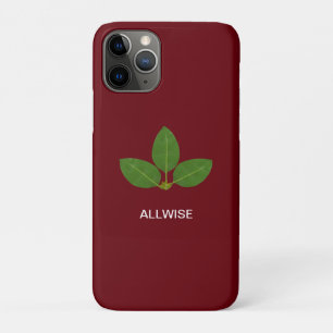 Funda Para iPhone 11 Pro Lías verdes modernas en Crimson