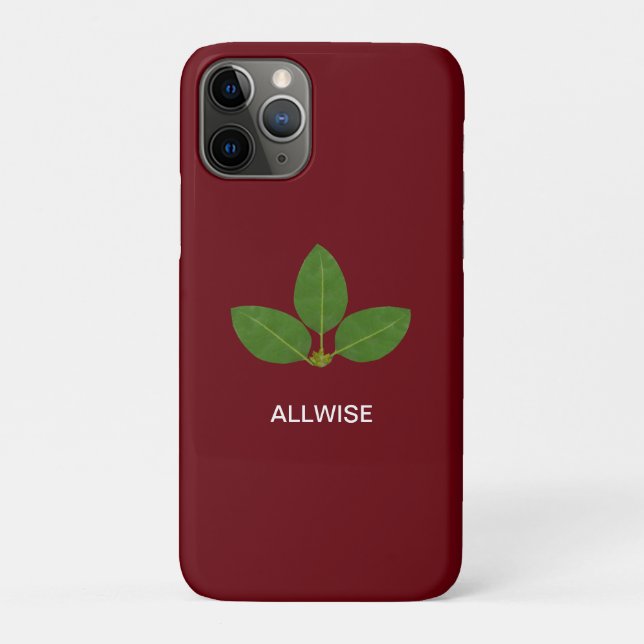 Funda De Case-Mate Para iPhone Lías verdes modernas en Crimson (Reverso)
