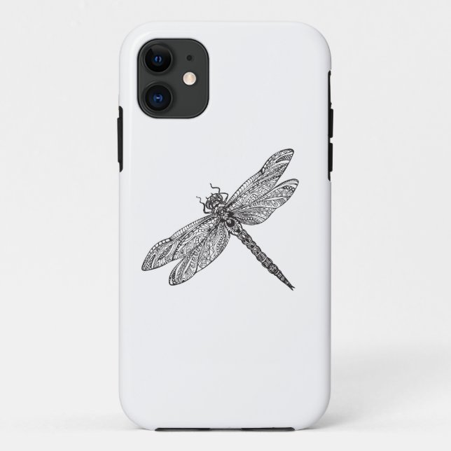 Funda De Case-Mate Para iPhone Libélula en estilo (Reverso)
