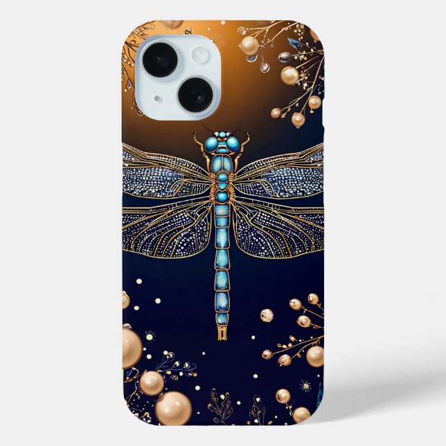 Funda De Case-Mate Para iPhone Libélula vibrante (Reverso )