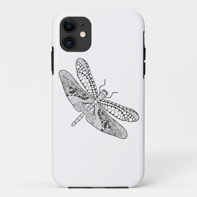 Funda De Case-Mate Para iPhone Libélula Zendoodle (Reverso)