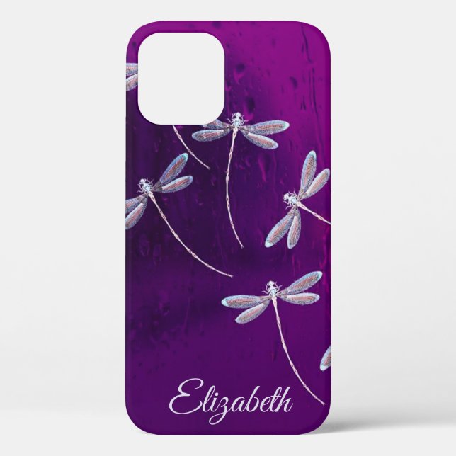 Funda De Case-Mate Para iPhone Libélulas personalizadas en agua (Reverso )