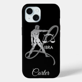Funda Para iPhone 15 Libra ♎ - Rótulo Zodiac