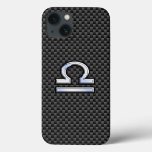 title_seo2 Libra Zodiac Sign on Black Carbon Fiber Print