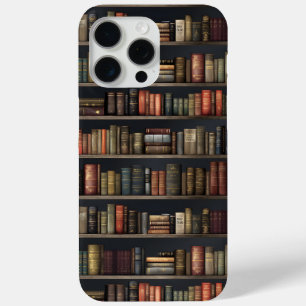 Funda Para iPhone 15 Pro Max Librería elegante de época - Estética de bibliotec