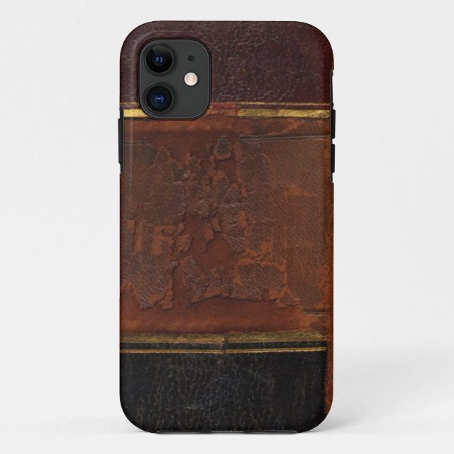 Funda De Case-Mate Para iPhone Libro antiguo retro, marrón encuadernado de la (Reverso)
