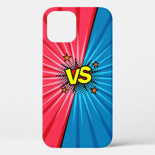 Funda Para iPhone 12 Libro de historietas versus fondo, estilo clásico