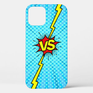 Funda Para iPhone 12 Libro de historietas versus fondo, estilo clásico 
