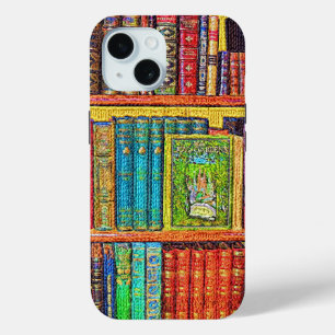 Funda Para iPhone 15 Libros de biblioteca