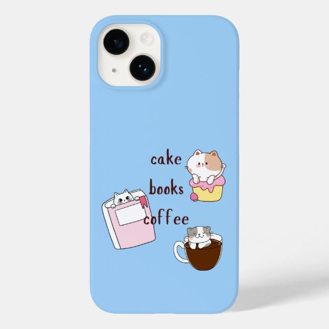 Funda De Case-Mate Para iPhone Libros de Torta Café (Reverso )
