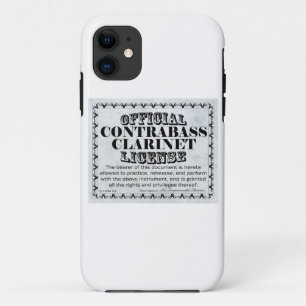 Funda Para iPhone 11 Licencia Contrabass Clarinet