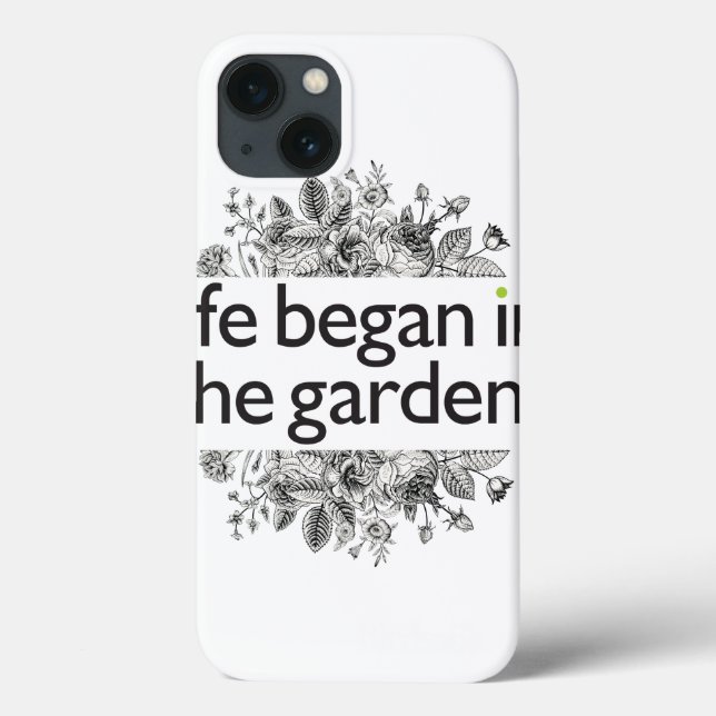 Funda De Case-Mate Para iPhone Life Began in the Garden (Reverso)