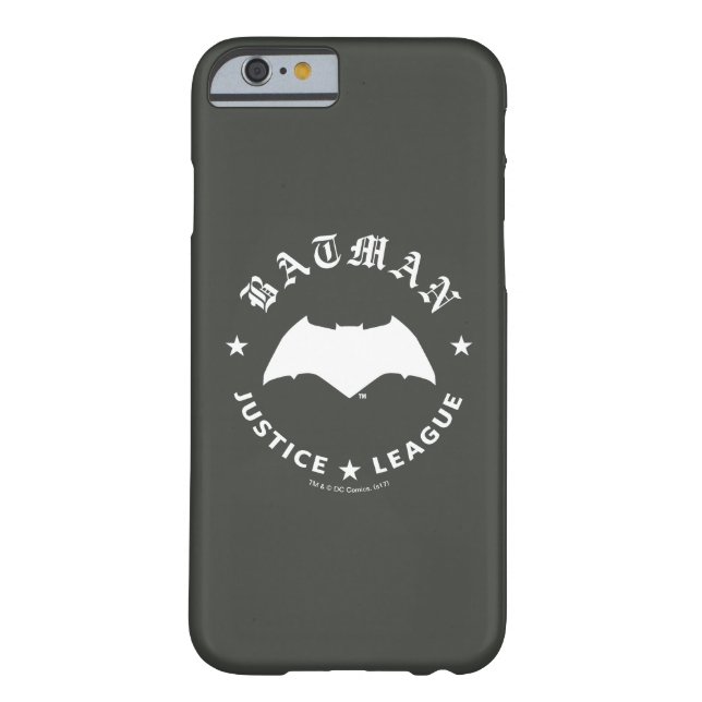Funda De Case-Mate Para iPhone Liga de la Justicia | Batman Retro Bat Emblem (Reverso)