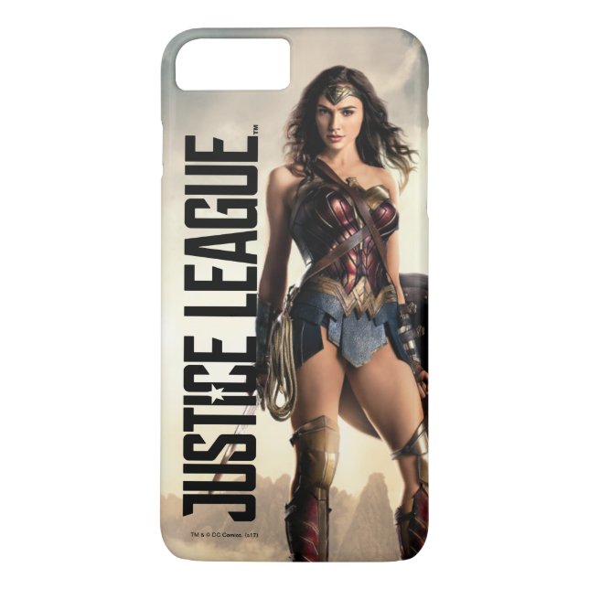 Funda De Case-Mate Para iPhone Liga de la Justicia | Mujer Maravilla En Battlefie (Reverso)