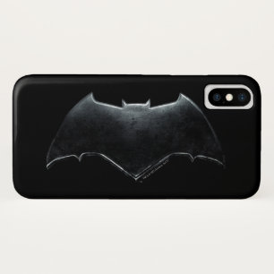 Funda Para iPhone X Liga de la Justicia   Símbolo batman metálico