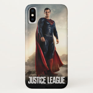Funda Para iPhone X Liga de la Justicia   Superman En Battlefield