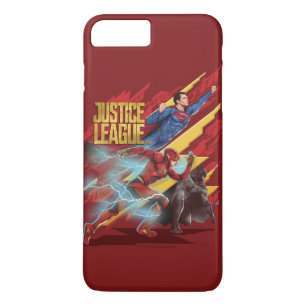 Funda Para iPhone 8 Plus/7 Plus Liga de la Justicia   Superman, Flash y Batman Bad