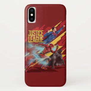 Funda Para iPhone X Liga de la Justicia   Superman, Flash y Batman Bad