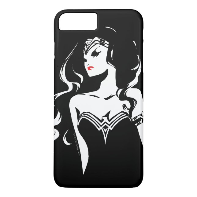 Funda De Case-Mate Para iPhone Liga de la Justicia | Wonwoman Noir Pop Art (Reverso)