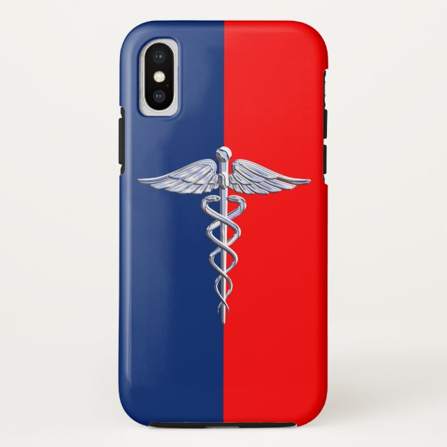 Funda De Case-Mate Para iPhone Liga de Símbolos Médicos Caduceos de Estilo Platea (Reverso)