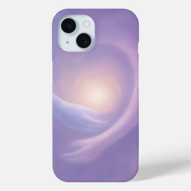 Funda De Case-Mate Para iPhone Light Embrace Abstract Lavender Aura (Reverso )