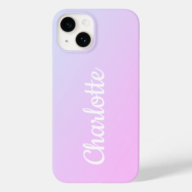 Funda De Case-Mate Para iPhone Lilac Ombre moderno personalizado (Reverso )
