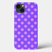 Lilac polka puntos en periwinkle Funda-Mate iPhone
