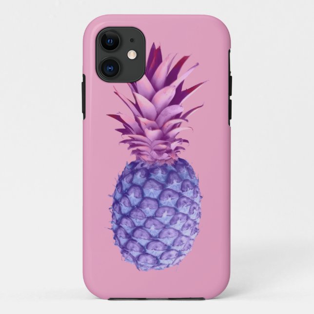 Funda De Case-Mate Para iPhone Lilac y piña rosa (Reverso)