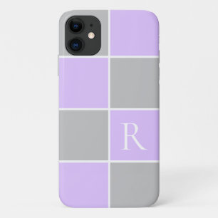 Funda Para iPhone 11 Lílago moderno, bloque de color cuadrado gris mono