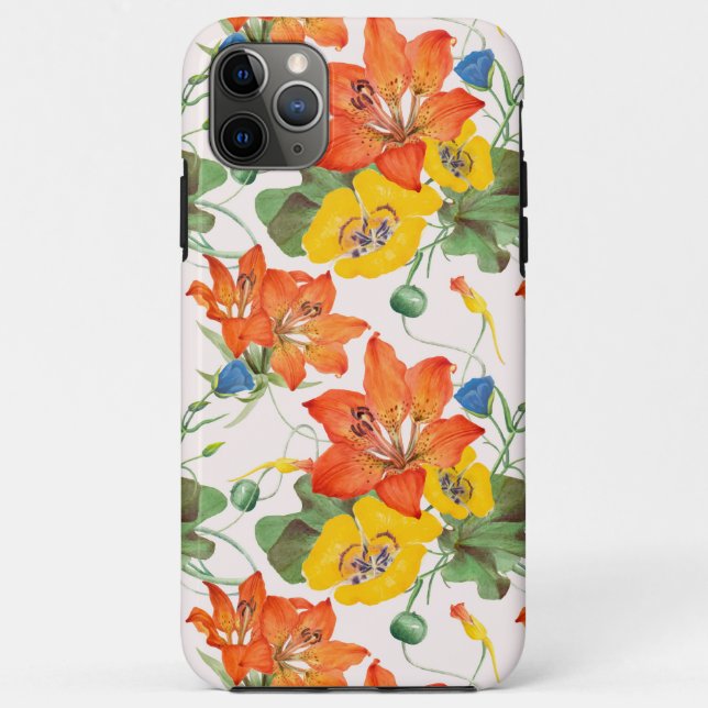 Funda De Case-Mate Para iPhone Lilis asiáticos tulipanea patrón de glorias matuti (Reverso)
