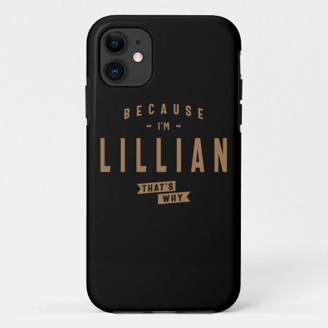 Funda De Case-Mate Para iPhone Lillian Nombre Personalizado Cumpleaños Nombre Lil (Reverso)