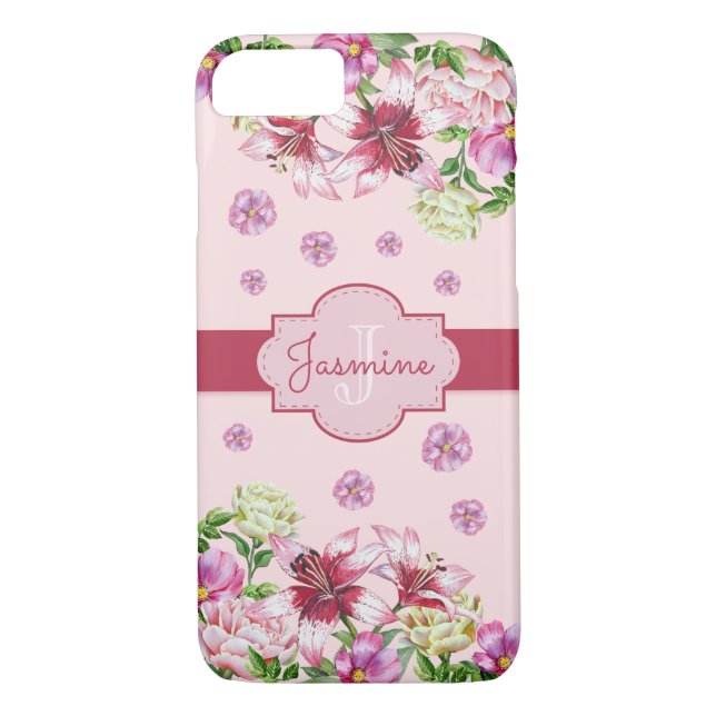 Funda De Case-Mate Para iPhone Lily y Peony Pink (Reverso)