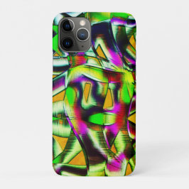 Funda Para iPhone 11 Pro Lima de recortes retorcidos y coloridos... arañazo