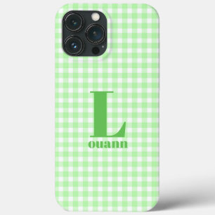 Funda Para iPhone 13 Pro Max lime gingham