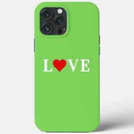 Funda Para iPhone 13 Pro Max Lime Green LOVE Moderno