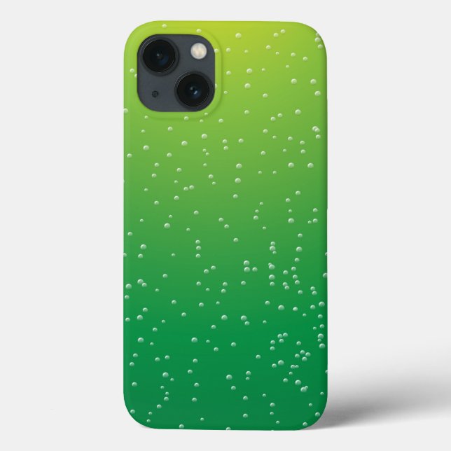 Funda De Case-Mate Para iPhone Lime Soda con pequeñas burbujas fondo arte (Reverso)