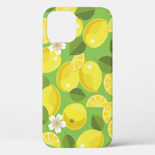 Funda Para iPhone 12 Limón pardo: declive del patrón de cítricos