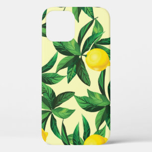 Funda Para iPhone 12 Limón vintage, patrón decorativo sin soldadura