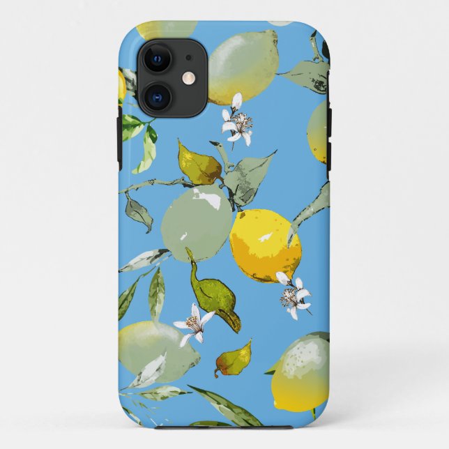 Funda De Case-Mate Para iPhone Limones acuarela 26 (Reverso)