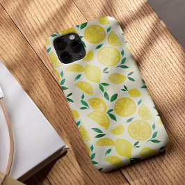 Funda Para iPhone 13 Limones acuarelas - amarillo y verde