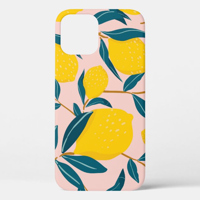 Funda De Case-Mate Para iPhone Limones gráficos ilustrados: patrón transparente r (Reverso )