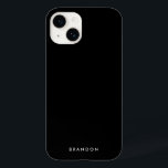 Funda Para iPhone 14 De Case-Mate Limpiar estuche para iPhone negro con nombre<br><div class="desc">Limpiar el estuche para iPhone negro con texto cambiable,  donde puede agregar su nombre o cualquier otro texto</div>