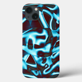 Funda Para iPhone 13 Limpiar las sombras de cian en cintas abstractas e