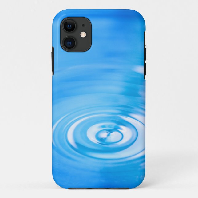 Funda De Case-Mate Para iPhone Limpie las ondulaciones del agua azul (Reverso)