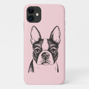 Funda Para iPhone 11 Linda mamá de perro Terrier de Boston Cachorro Fur